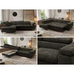 Narożnik PABLO L - strona lewa - ciemnoszary, szenil gładki