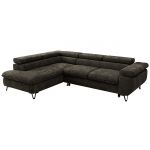 Narożnik PABLO L - strona lewa - ciemnoszary, szenil gładki