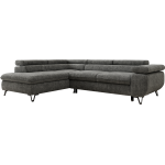 Narożnik PABLO L - strona lewa - szary, szenil grubo tkany