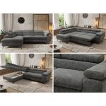 Narożnik PABLO L - strona lewa - szary, szenil grubo tkany