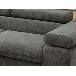 Narożnik PABLO L - strona lewa - szary, szenil grubo tkany