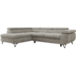 Narożnik PABLO L - strona lewa - jasnoszary, szenil grubo tkany