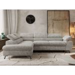 Narożnik PABLO L - strona lewa - jasnoszary, szenil grubo tkany