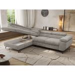 Narożnik PABLO L - strona lewa - jasnoszary, szenil grubo tkany