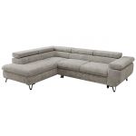 Narożnik PABLO L - strona lewa - jasnoszary, szenil grubo tkany