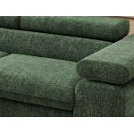 Narożnik PABLO L - strona lewa - ciemnozielony, szenil grubo tkany