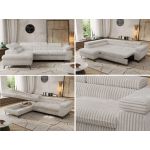 Narożnik PABLO L - strona lewa - beżowy, sztruks