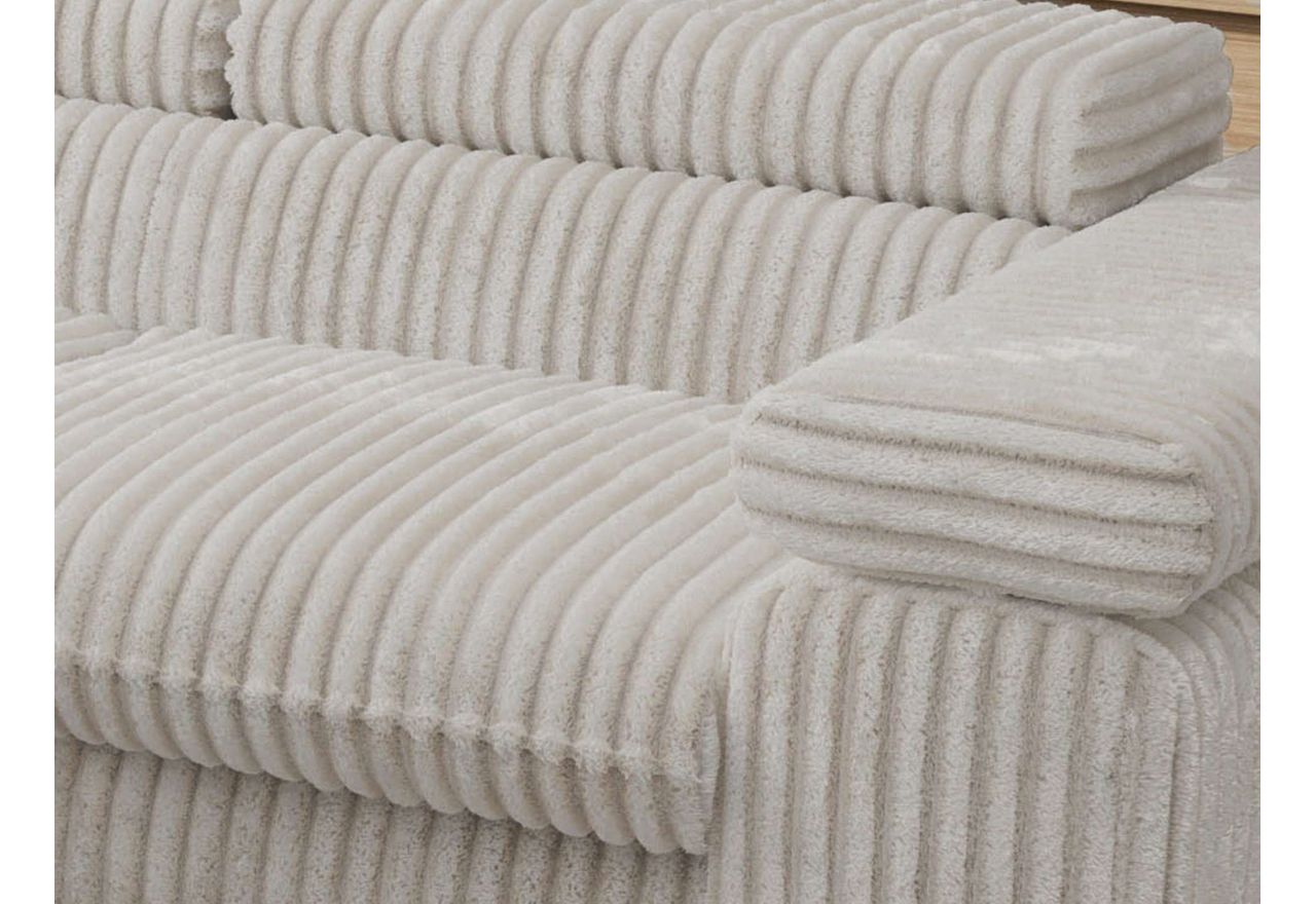 Narożnik PABLO L - strona lewa - beżowy, sztruks