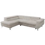 Narożnik PABLO L - strona lewa - beżowy, sztruks