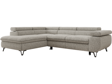 Narożnik PABLO L - strona lewa - jasnoszary, struktura