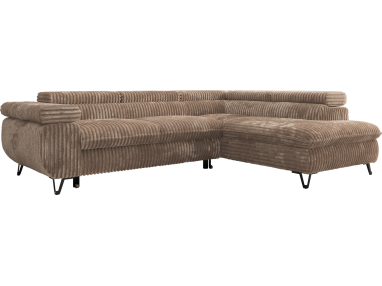 Narożnik PABLO L - strona prawa - brązowy, sztruks