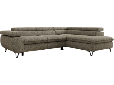 Narożnik PABLO L - strona prawa - szary, struktura