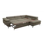 Narożnik PABLO L - strona prawa - szary, struktura