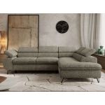 Narożnik PABLO L - strona prawa - szary, struktura