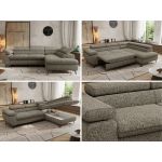 Narożnik PABLO L - strona prawa - szary, struktura