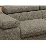 Narożnik PABLO L - strona prawa - szary, struktura