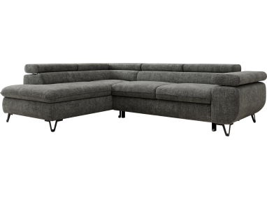 Narożnik PABLO L - strona lewa - szary, szenil grubo tkany - Topper T25