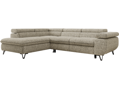 Narożnik PABLO L - strona lewa - beżowy, struktura - Topper T25