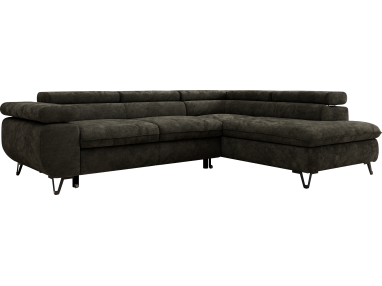 Narożnik PABLO L - strona prawa - ciemnoszary, szenil gładki - Topper T25