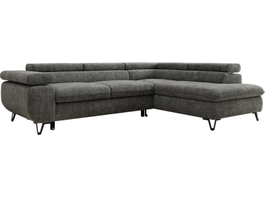 Narożnik PABLO L - strona prawa - szary, szenil grubo tkany - Topper T25