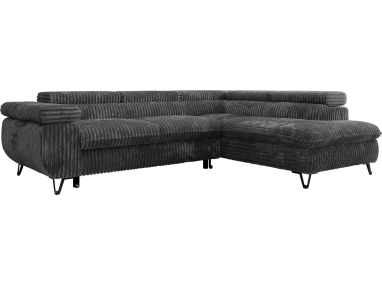 Narożnik PABLO L - strona prawa - szary, sztruks - Topper T25