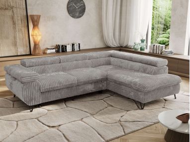 Narożnik PABLO L - strona prawa - jasnoszary, sztruks - Topper T25