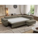 Narożnik PABLO L - strona prawa - szary, struktura - Topper T25