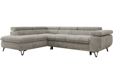 Narożnik PABLO L - strona lewa - jasnoszary, szenil grubo tkany - Topper Visco