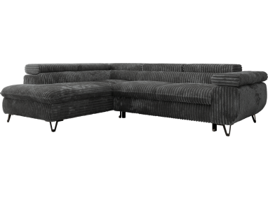 Narożnik PABLO L - strona lewa - szary, sztruks - Topper Visco