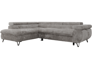 Narożnik PABLO L - strona lewa - jasnoszary, sztruks - Topper Visco
