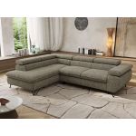 Narożnik PABLO L - strona lewa - szary, struktura - Topper Visco