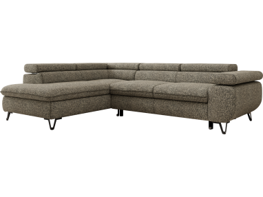 Narożnik PABLO L - strona lewa - szary, struktura - Topper Visco