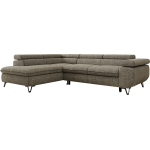 Narożnik PABLO L - strona lewa - szary, struktura - Topper Visco