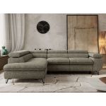 Narożnik PABLO L - strona lewa - szary, struktura - Topper Visco