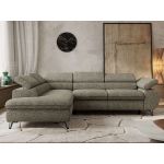 Narożnik PABLO L - strona lewa - szary, struktura - Topper Visco