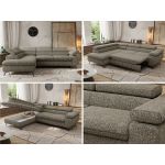 Narożnik PABLO L - strona lewa - szary, struktura - Topper Visco