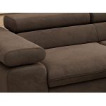 Narożnik PABLO L - strona prawa - brązowy, welwet - Topper Visco