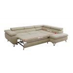 Narożnik PABLO L - strona prawa - beżowy, welwet - Topper Visco