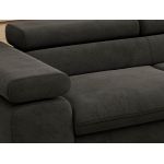 Narożnik PABLO L - strona prawa - ciemnoszary, welwet - Topper Visco