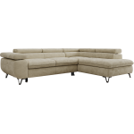 Narożnik PABLO L - strona prawa - beżowy, szenil gładki - Topper Visco