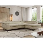 Narożnik PABLO L - strona prawa - beżowy, szenil gładki - Topper Visco