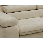 Narożnik PABLO L - strona prawa - beżowy, szenil gładki - Topper Visco