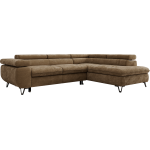 Narożnik PABLO L - strona prawa - brązowy, szenil gładki - Topper Visco