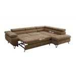 Narożnik PABLO L - strona prawa - brązowy, szenil gładki - Topper Visco