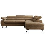 Narożnik PABLO L - strona prawa - brązowy, szenil gładki - Topper Visco