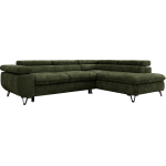 Narożnik PABLO L - strona prawa - ciemnozielony, szenil gładki - Topper Visco