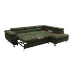 Narożnik PABLO L - strona prawa - ciemnozielony, szenil gładki - Topper Visco