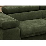 Narożnik PABLO L - strona prawa - ciemnozielony, szenil gładki - Topper Visco