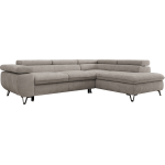 Narożnik PABLO L - strona prawa - jasnoszary, szenil gładki - Topper Visco