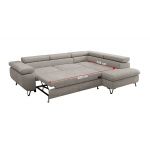 Narożnik PABLO L - strona prawa - jasnoszary, szenil gładki - Topper Visco